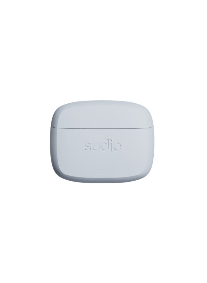 Sudio - Sudio N2 Pro True Wireless Bluetooth in-Ear Earbuds with ANC - Multipoint Connection, IPX4 Water Resistant, USB-C Charging, Microphone, 30h Play Time with Charging Case (Steel Blue) - Image 1