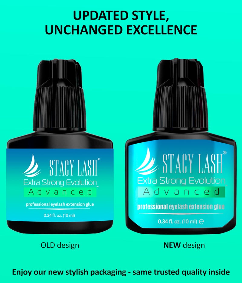 Stacy Lash غراء تمديد الرموش المتقدم STACY LASH الإضافي القوي (0.34 أونصة سائلة / 10 مل) / جفاف في 1 ثانية / احتفاظ لمدة 6 أسابيع / لاصق أسود / مستلزمات احترافية - Image 3