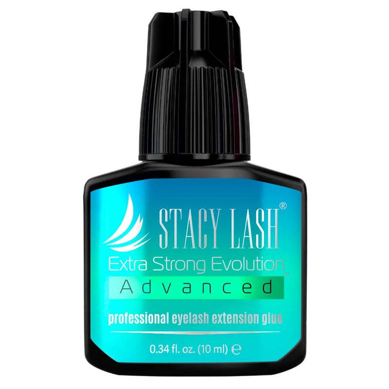 Stacy Lash غراء تمديد الرموش المتقدم STACY LASH الإضافي القوي (0.34 أونصة سائلة / 10 مل) / جفاف في 1 ثانية / احتفاظ لمدة 6 أسابيع / لاصق أسود / مستلزمات احترافية - Image 1
