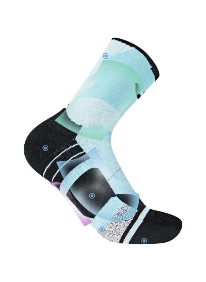 Joma Basketball Socks For Men And Women, Professional Breathable Sweat-Absorbing Terry Socks For Running, Badminton, Casual Sports, Gray, One Size Fits All - Image 2