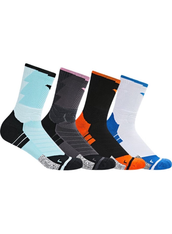 Joma Basketball Socks For Men And Women, Professional Breathable Sweat-Absorbing Terry Socks For Running, Badminton, Casual Sports, Gray, One Size Fits All - Image 1