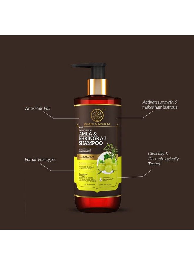 Khadi Natural Amla & Bhringraj Shampoo ; Hair Cleanser For Nourishing Hair ; Shampoo For Smooth & Soft Hair ; Paraben Silicone & Sulphate Free ; Suiatble For All Hair Types ; Powered Botanics - Image 4