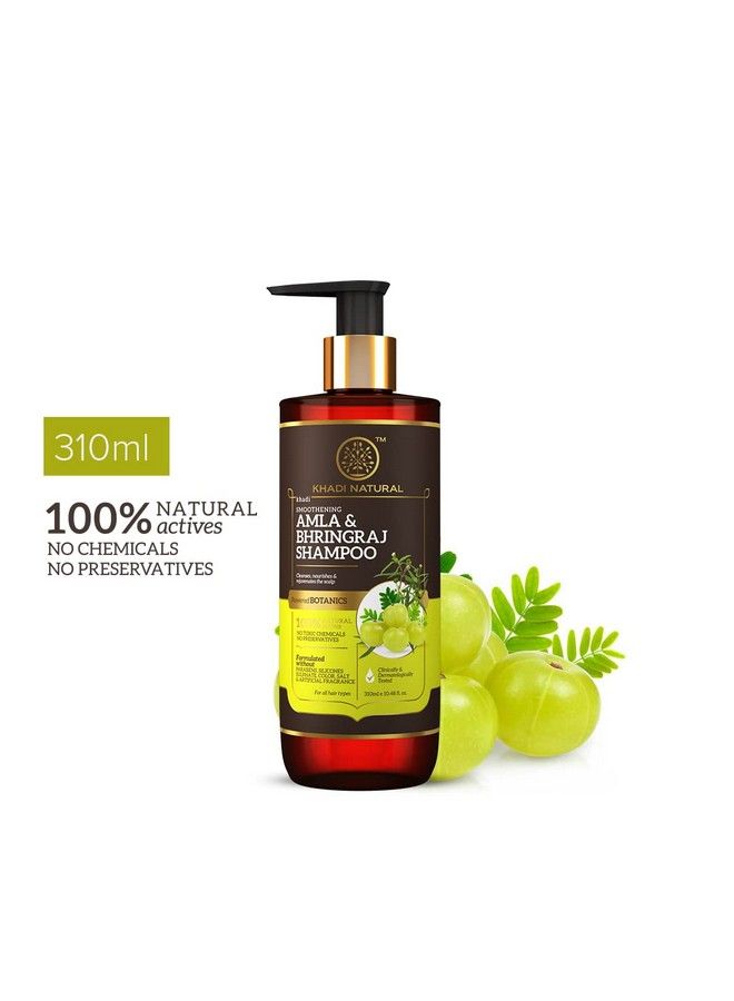 Khadi Natural Amla & Bhringraj Shampoo ; Hair Cleanser For Nourishing Hair ; Shampoo For Smooth & Soft Hair ; Paraben Silicone & Sulphate Free ; Suiatble For All Hair Types ; Powered Botanics - Image 3