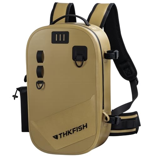 THKFISH IPX8 Waterproof Fishing Backpack with Rod Holder Lightweight Fishing Sling Bag Move Freely Fish Gifts for Men - Image 1