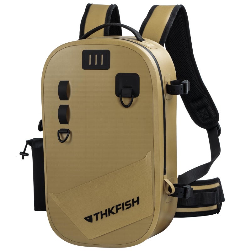 THKFISH IPX8 Waterproof Fishing Backpack with Rod Holder Lightweight Fishing Sling Bag Move Freely Fish Gifts for Men - Image 2