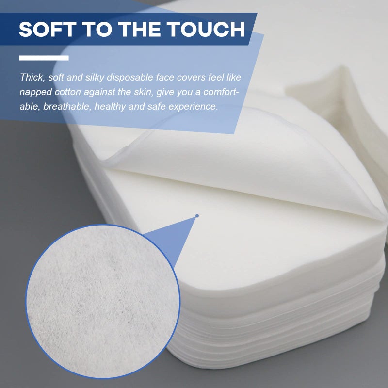 Tvvcalk 300 Count Disposable Face Cradle Covers, Medical-Grade, Ultra Soft, Luxurious, Non-Sticking Massage Face Covers, Headrest Covers for Massage Tables & Massage Chairs - Image 4
