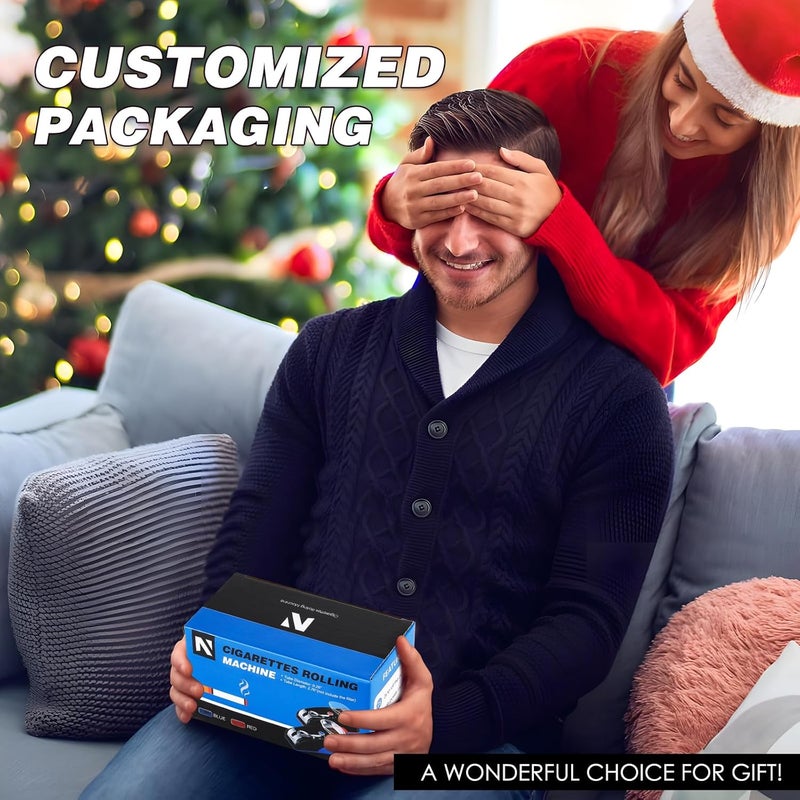 NEWTRY آلة لف السجائر، اللف التلقائي، حقن التبغ الكهربائي الصغير (أزرق) - Image 2