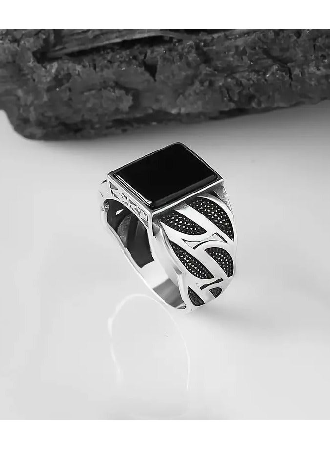 Home Clearance Sale Simple and Fashionable Men's Ring with Stripes - Image 4