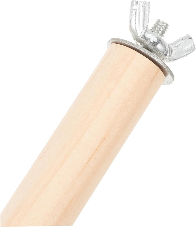 Toddmomy 5pcs Parrot Standing Pole Bird Cage Stand Wooden Parakeet Perch Bird Claw Grinding Stick Parakeet Perch Toy Cage Accessories Stands for Parrots Wood Tree - Image 5