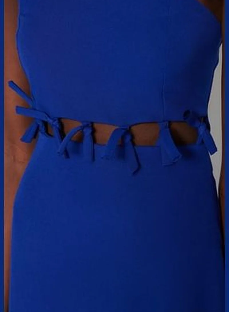 trendyol Cobalt Strapless Maxi Dress