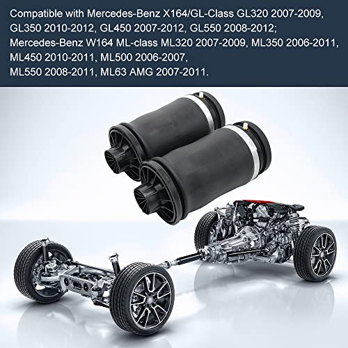 AIRSUSFAT Rear Air Suspension Spring Bags for Mercedes-Benz W164 X164 W166 GL450 GL550 GL550 GL320 ML320 ML350 ML450 ML450 ML500 ML550 1643200925, 1643201025 2 Pcs Rear Right Left - Image 4