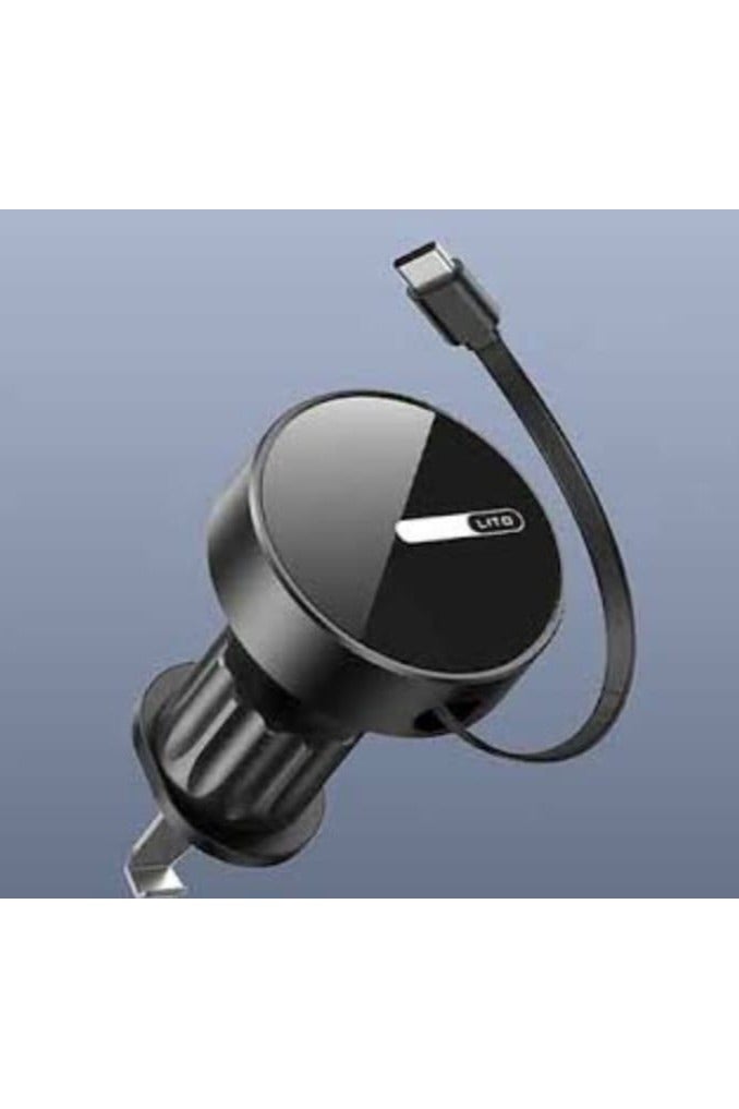 Lito 15W Magnetic Wireless Car Charger with Phone Holder - Lito Description: Enjoy fast charging! This product combines a powerful 15W wireless charger with a magnetic phone holder that supports mounting on an outlet, providing safe and stable charging. It features Qi-compatible fast charging technology, a stable magnetic base that securely attaches your phone, and a battery charging cable - Image 3