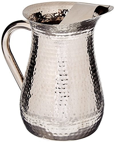 Elegance Hammered 72-Ounce Stainless Steel Pitcher - Image 1