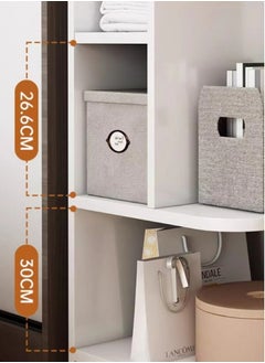 Kutis 1-Piece Corner Shelf Display Storage Shelves for Home Office Décor Density Board White 30x30x180 cm  - Image 2