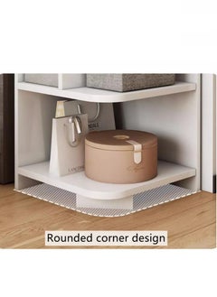Kutis 1-Piece Corner Shelf Display Storage Shelves for Home Office Décor Density Board White 30x30x180 cm  - Image 3