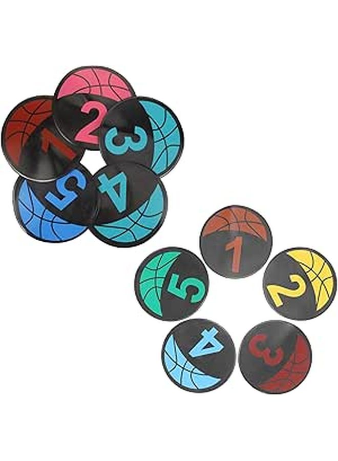 ABOOFAN 10 Pcs Soccer Training Numbered Spot Markers Discs 23cm Flat Non Slip Football Marker Discs for Sports Ground and Gym Agility Drills - Image 1