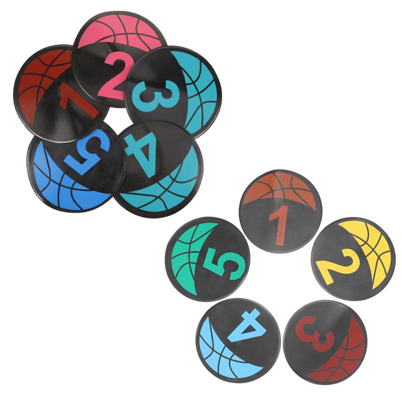 ABOOFAN 10 Pcs Soccer Training Numbered Spot Markers Discs 23cm Flat Non Slip Football Marker Discs for Sports Ground and Gym Agility Drills - Image 2