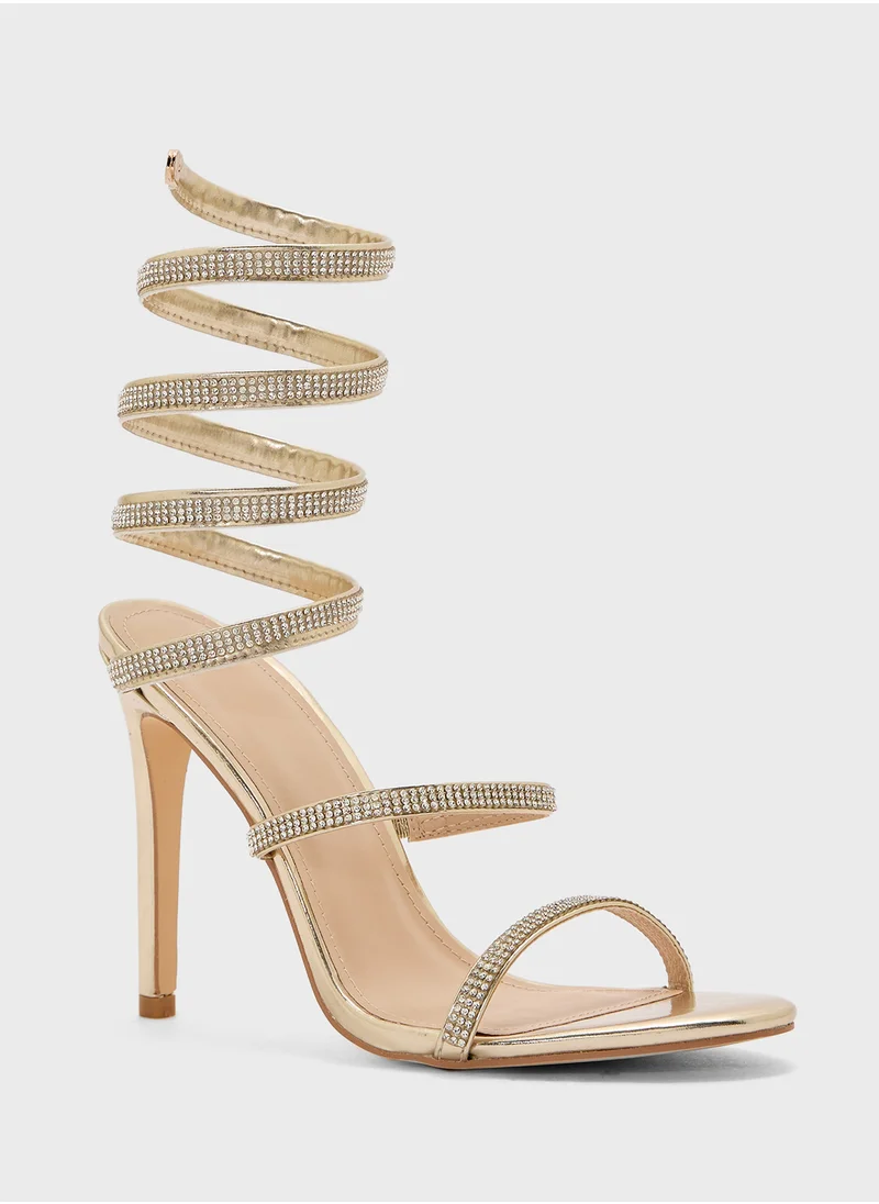 Truffle Wrap Aroun Stiletto High Heel Sandal