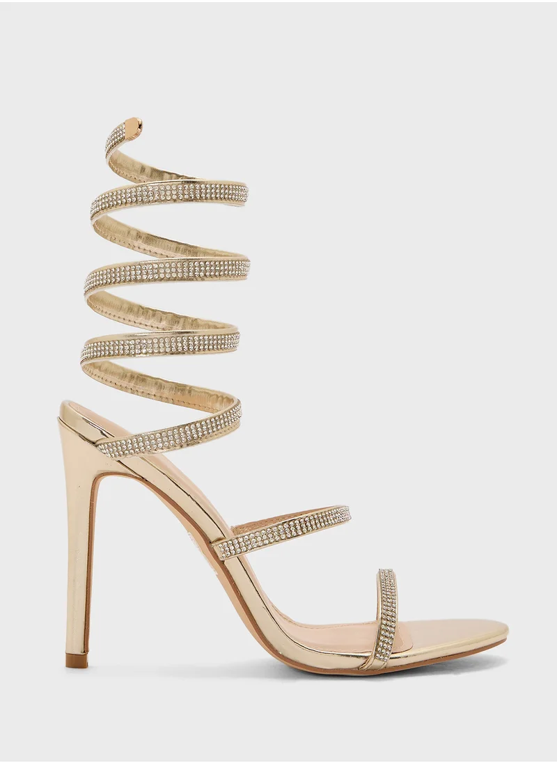 Truffle Wrap Aroun Stiletto High Heel Sandal