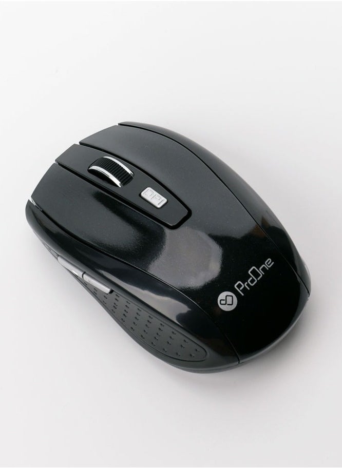 ProOne - ProOne PMW50 Wireless Mouse - 2.4 GHz, Adjustable DPI 800/1200/1600, USB Receiver, 2 AAA Batteries Included, Power Saving, Forward & Backward Multimedia Keys, Ergonomic Design for Desktop & Laptop - Image 1