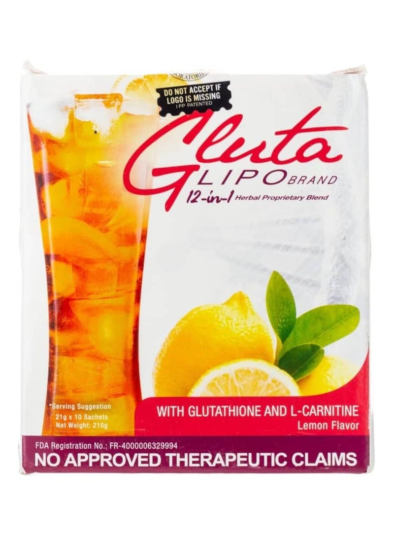 Glutalipo  Whitening and slimming juice 21 gm x 10 sachets