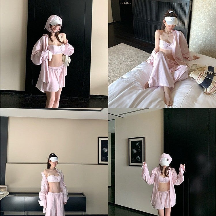 Women's Lolita Style Casual Shirt and Pants Set - Image 2