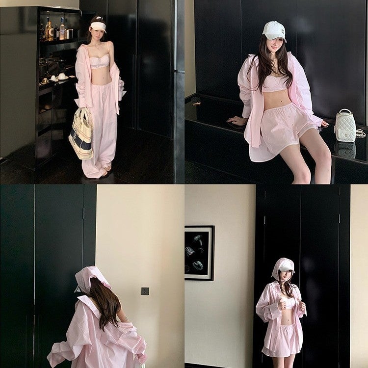 Women's Lolita Style Casual Shirt and Pants Set - Image 4