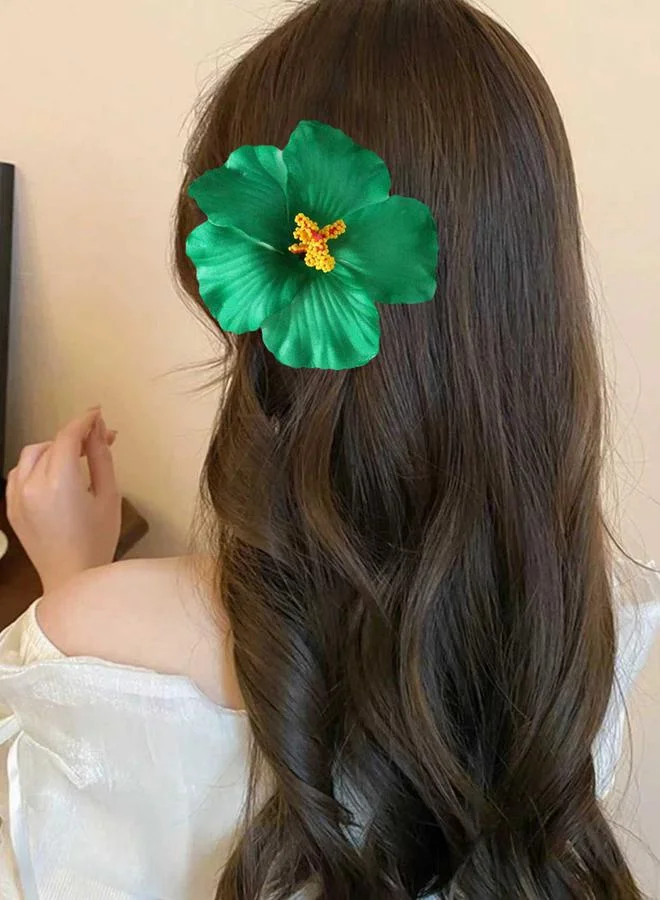 Take Two Take Two Green 3D Flower Earrings