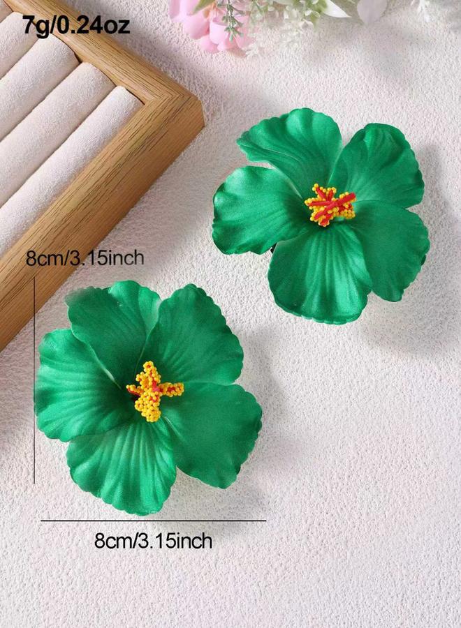 تايك تو أقراط بشكل زهرة ثلاثية الأبعاد - Image 3