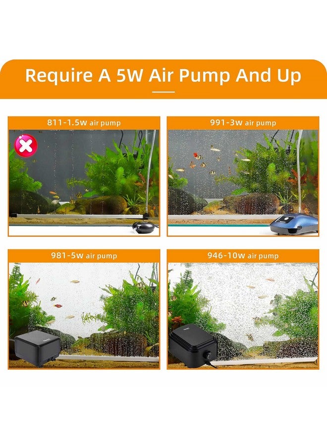 هايغر مجموعة حجر الهواء لحوض السمك على شكل ستارة فقاعات، حجر تهوية الأكسجين المذاب في حوض السمك مع أنبوب هواء ناشر لتزيين الفقاعات للبركة مقاس 16 بوصة - Image 4