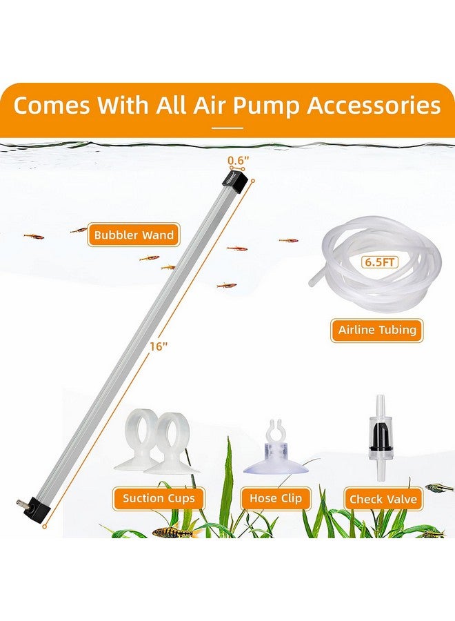 هايغر مجموعة حجر الهواء لحوض السمك على شكل ستارة فقاعات، حجر تهوية الأكسجين المذاب في حوض السمك مع أنبوب هواء ناشر لتزيين الفقاعات للبركة مقاس 16 بوصة - Image 5