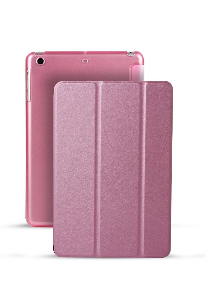 Loquat Three Fold Smart Protective Case For Pink iPad