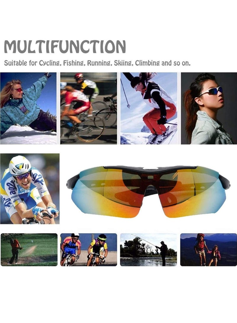 Polarized Sports Sunglasses for Men Lightweight with 5 Interchangeable Lenses for Outdoor Cycling Running Driving Fishing Golf Climbing Sports - Image 5