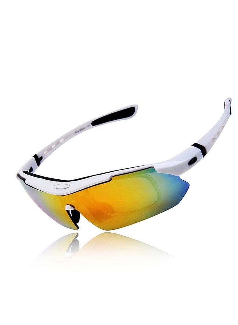Polarized Sports Sunglasses for Men Lightweight with 5 Interchangeable Lenses for Outdoor Cycling Running Driving Fishing Golf Climbing Sports - Image 4