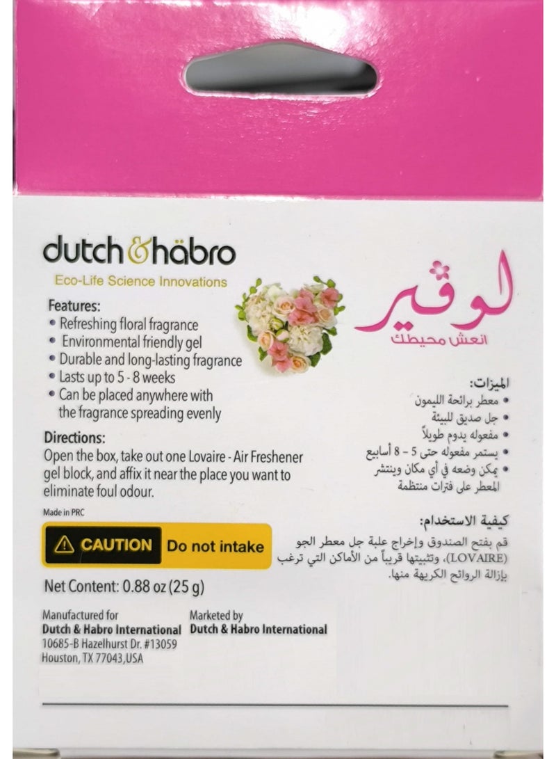 Dutch & Habro Lovaire Floral Airfreshener For Use In Homes Offices Cars & Toilets 25G - Image 2