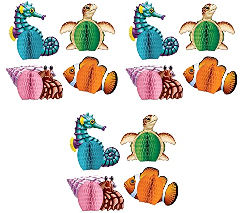 Beistle Sea Creatures Honeycomb Party Decorations - Pack of 3 - Image 1