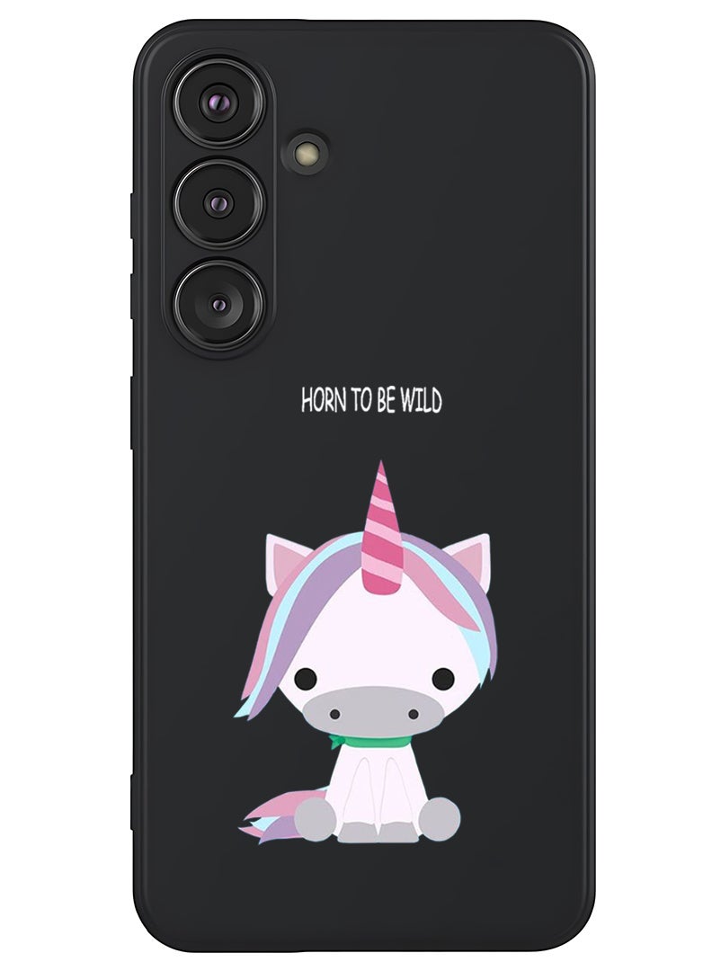 Theodor Protective Slim Fit Case Liquid Silicone Cover with Full Body Protection Anti-Scratch Shockproof Case For Samsung Galaxy S25 Plus (Black) - born-to-be-wild - Image 1