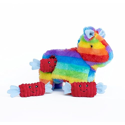 ZippyPaws Burrow - Interactive Dog & Puppy Toys for Boredom, Stimulating Pet Products to Keep Them Busy, Hide & Seek Plush Dog Puzzle, Enrichment Squeaky Toy, for Small & Medium Dogs - Piñata - Image 5
