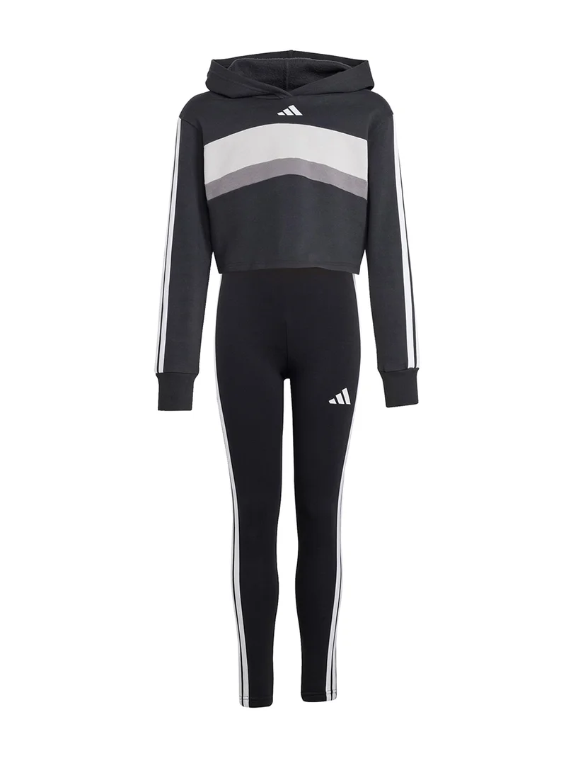 Adidas Youth Seasonal Essential Tiberio 3-Stripe Fleece Leggings Set