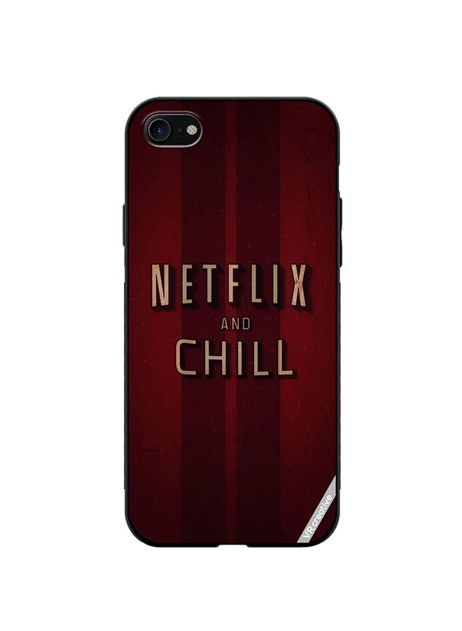 VR CREATIVE Protective Case Cover For Apple iPhone 7/8/SE 2020 Netflix And Chill Design Multicolour - Image 1