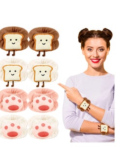 Excefore Women's Wrist Bands for Washing Face, 8 Pack Cartoon Microfiber Wrist Spa for Girls,Super Absorbent Wrist Towels, Arm Bands Prevent Liquid from Spilling(4 Patterns)  - Image 1