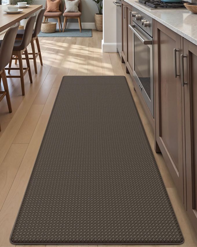 DEXI Kitchen Floor Mats Cushioned Anti Fatigue, 23x59, Large Wide Standing Runner Rug Waterproof, Comfort Memory Foam Padded for Front Sink Laundry, Brown - Image 1