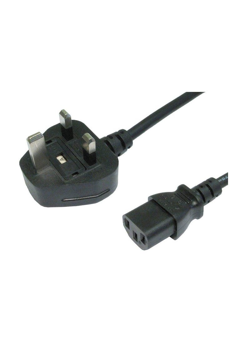 Terabyte كابل طاقة رئيسي بريطاني 3 دبابيس إلى كابل C13 بطول 2م - أسود - Image 2