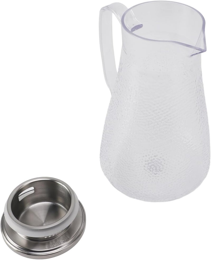 SUNGOOYUE Transparent Tea Pitcher with Handle and Lid, 1500ml Acrylic Pitcher for Cold Drinks, Milk and Lemonade (Style 4) - Image 4