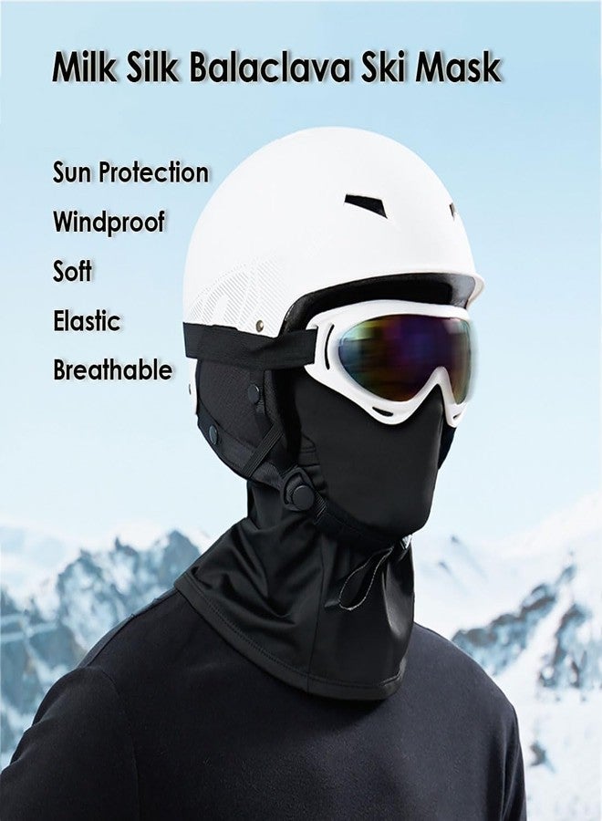 TALE KING 2 Pack Black White Men Ski Mask Balaclava Face Mask Women Shiesty Masks Full Face Cover for Sun UV Protection Football Motorcycle Helmet - Image 4