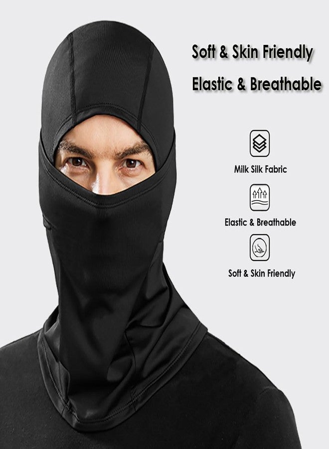 TALE KING 2 Pack Black White Men Ski Mask Balaclava Face Mask Women Shiesty Masks Full Face Cover for Sun UV Protection Football Motorcycle Helmet - Image 3
