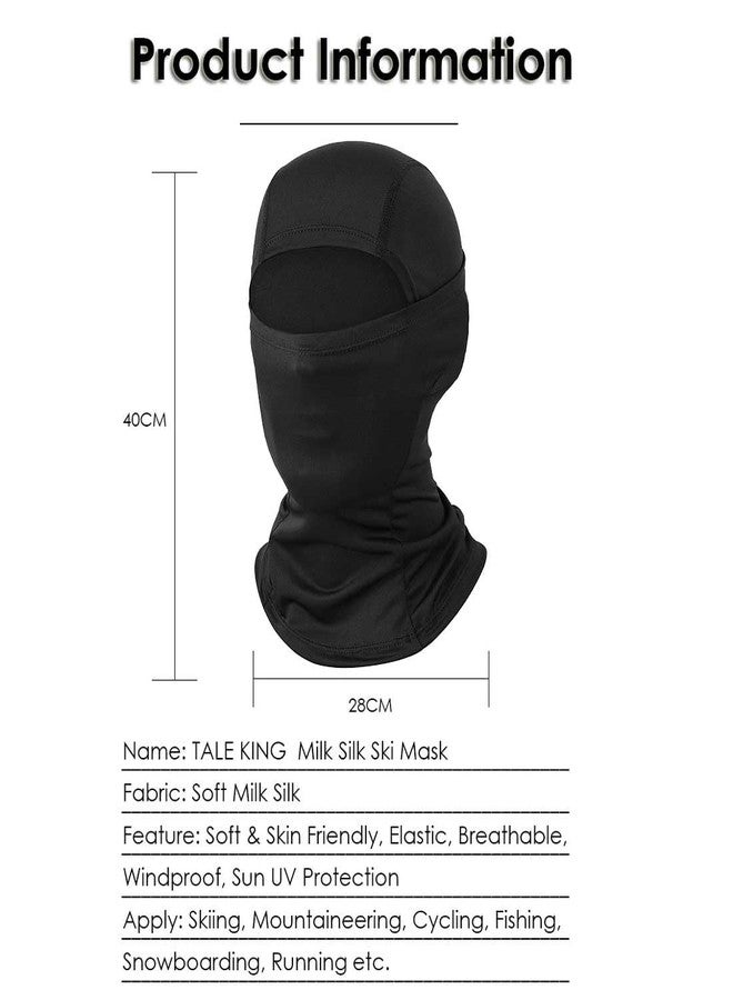 TALE KING 2 Pack Black White Men Ski Mask Balaclava Face Mask Women Shiesty Masks Full Face Cover for Sun UV Protection Football Motorcycle Helmet - Image 2