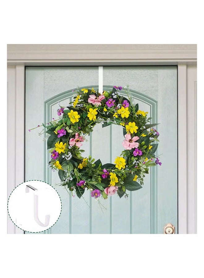 YJ 4 Packs over the Door Hooks, Single Hooks Hanger Metal for Hanging Towel, Coats, Clothes, Hats, Bags, Over the Door Hangers with Soft Rubber Surface Prevents Scratches (White) - Image 5