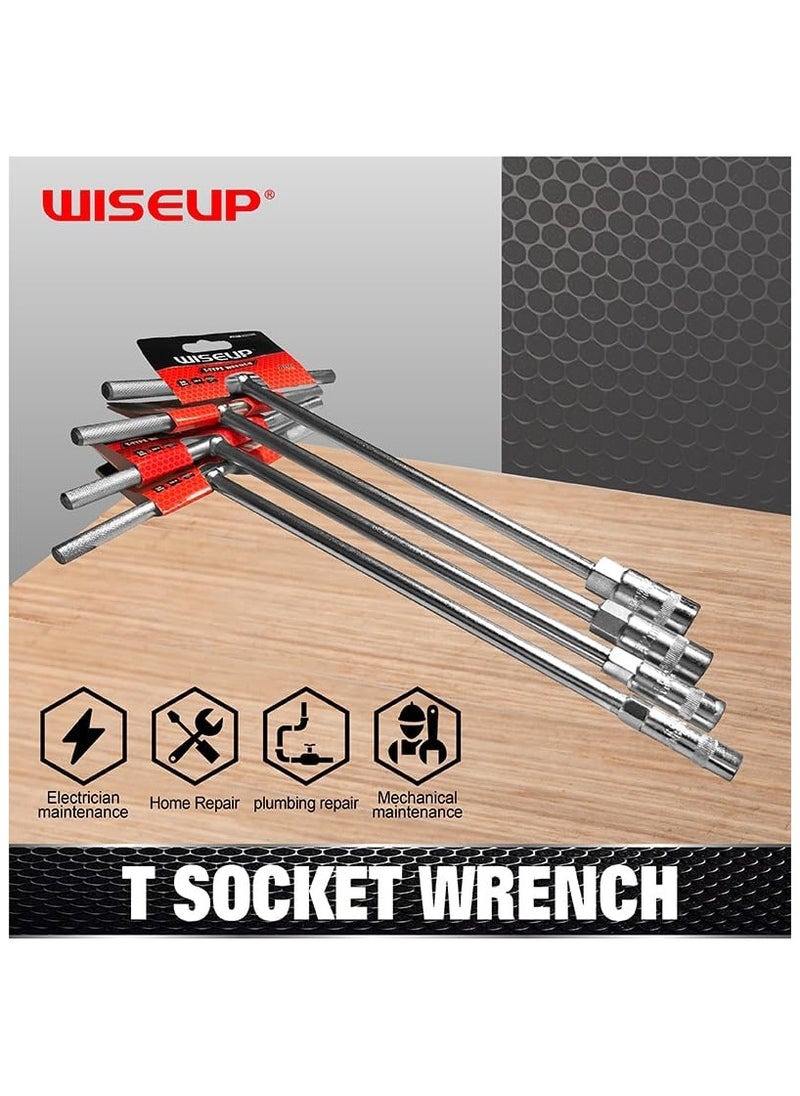 WISEUP WISEUP T Long Handle Socket Wrench for Nuts 10mm Deep Pull  - Image 4