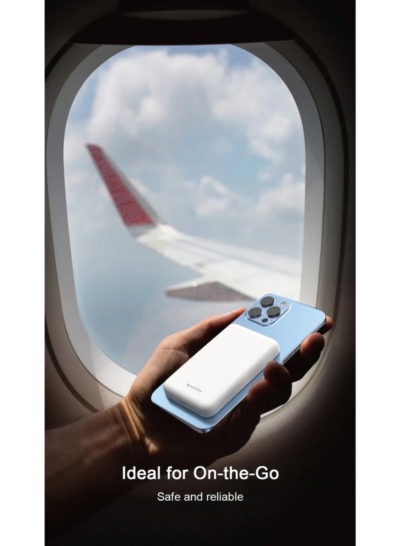 سويتش إيزي باور بانك لاسلكي مغناطيسي فائق الجودة، سعة 10000 مللي أمبير/ساعة | أبيض - Image 4